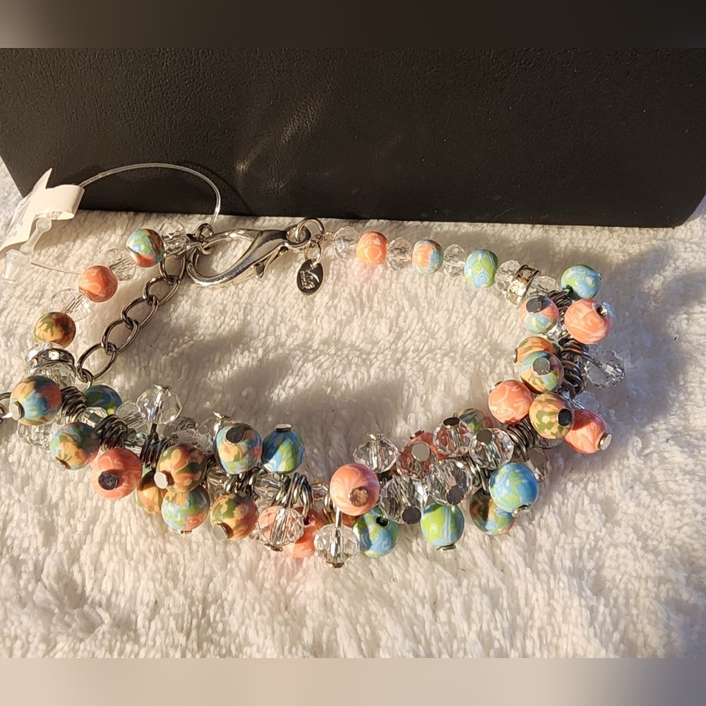 Viva Beads Necklace & Bracelet Set – Handcrafted Polymer Clay& Crystal Beads NWT - Picture 7 of 8